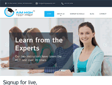 Tablet Screenshot of aimhightestprep.com